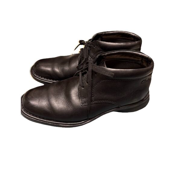 Clarks Boots Mens Size 7.5 Black Leather Chukka Ankle Casual Dress Comfort main image 5